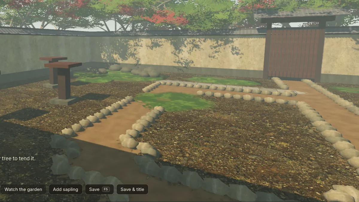 Close view of moss beds with cushions and colour variation beside an earth path edged with stones.
